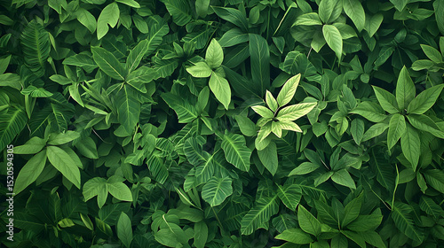 Close Up View Of Lush Green Foliage