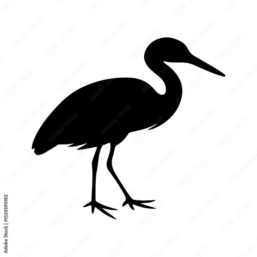 Obraz premium Crane silhouette icon vector flat design on white background
