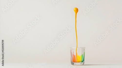 Colorful Liquid Splash In Glass