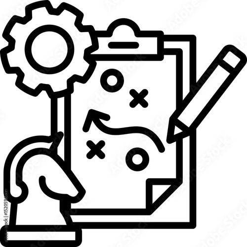 Strategic Planning line icon