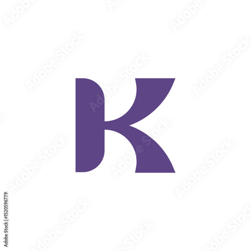 Free Download Abstract Rounded Purple Letter K Logo - GFXLoad