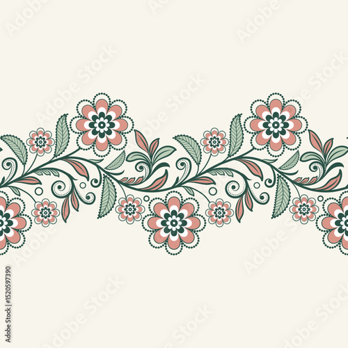 floral pattern vintage ethnic modern embroidery texture boho design