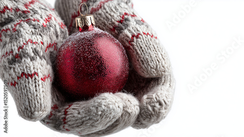 wool ball with knitting