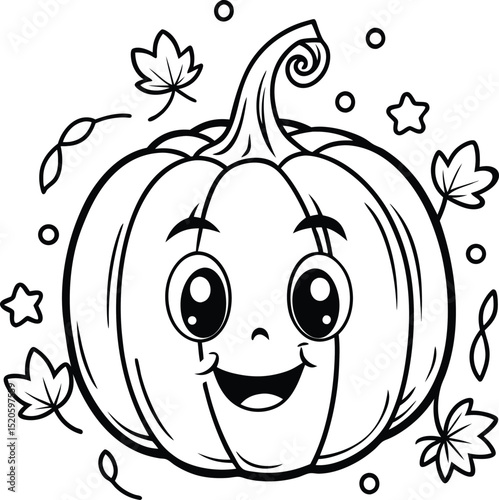 Adorable Pumpkin Line Art Illustration AIzaSyBWVGzLtc8kRXIMHLuWQEojzuIUOAQP-Xc  A Charming Black and White Design Perfect for Fall Projects