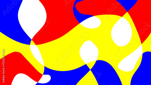 Bright color combination liquid shapes background