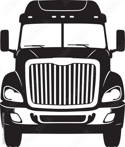 Truck vehicle cargo transport delivery logistics road vector illustration