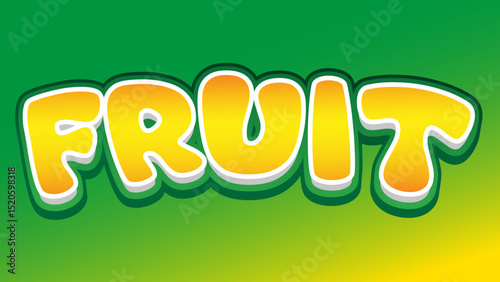 Fruit text effect 3d and editable text effect