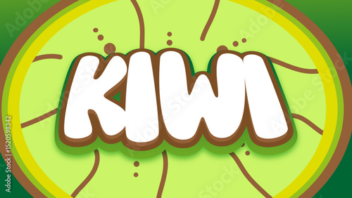Kiwi text effect 3d and editable text effect