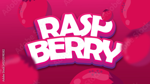 Raspberry text effect 3d and editable text effect