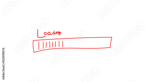 loading bar isolated on Transparent background. loading bar progress indicator for the upcoming year, hand-drawn in a simple, modern style. vector illustrator