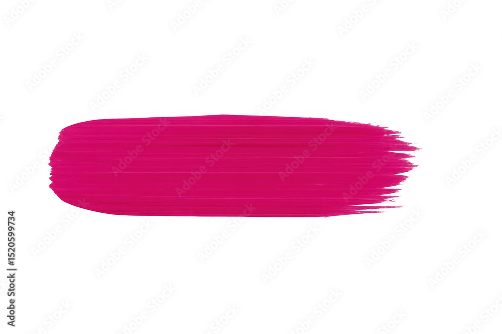 Obraz premium Vibrant pink paint brush stroke isolated on transparent background, adding a splash of color to designs