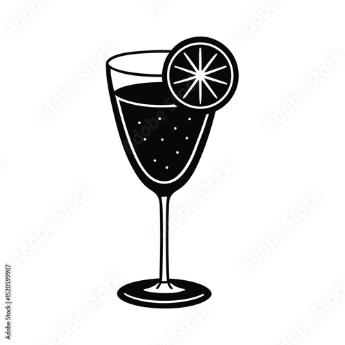 glass of champagne vector