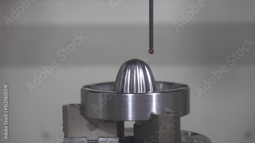 The CMM machine 3D measuring the mold parts by touching probe.