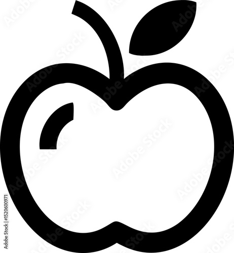 Vibrant red apple vector logo design featuring a fresh modern style suitable for branding food industry or healthy lifestyle concepts