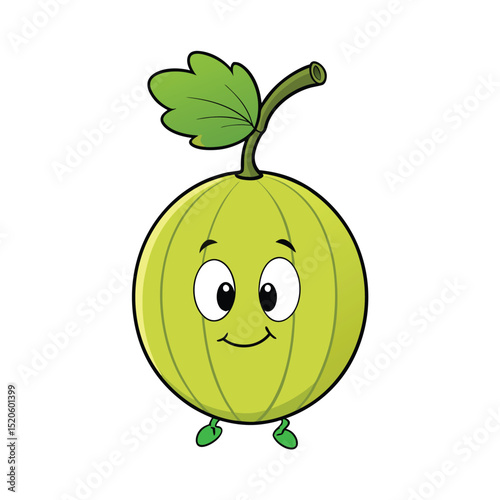 Happy durian cartoon character with arms raised