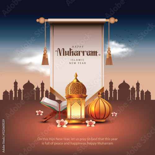 56568845happy muharram festival Design Background. abstract Vector Illustration for greeting card, poster and banner design.