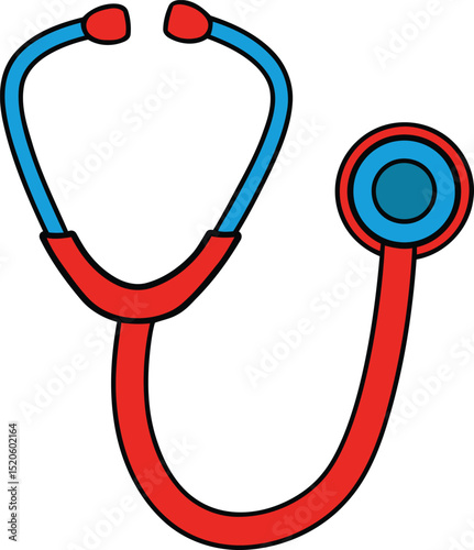Stylish and colorful stethoscope icon illustration design, stethoscope vector icon, stethoscope graphics resource