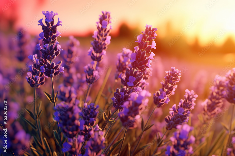 Fototapeta premium Colorful Lavender flowers blooming 