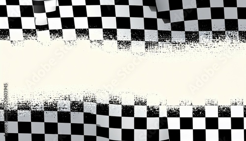 Checkered flag with grunge texture background - great for digital content