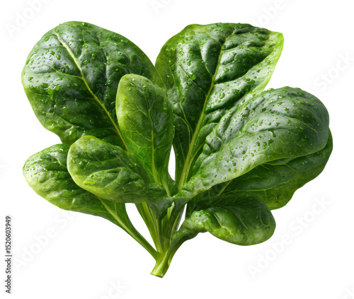 Fresh spinach leaves for healthy eating kitchen food natural light isolated on transparent background