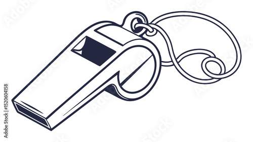 Find vector outline sport whistle drawing clip art safety whistle referee whistle coach whistle illustration