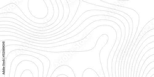Modern abstract topographic contour map design with geographic elevation lines, digital terrain curves, landscape survey illustration, cartography background pattern, decorative mapping texture.