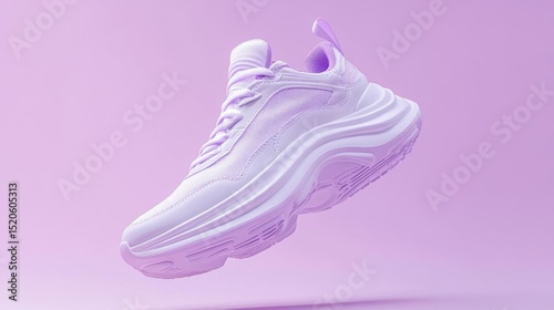 Focus on Running Shoe with Athletic Style, Active Lifestyle and Modern Design