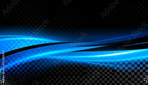 Abstract blue light streaks on black - great for design inspiration