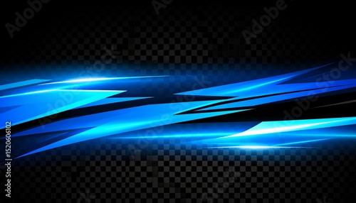 Blue abstract speed streaks on dark checkered backdrop - excellent for creative presentations