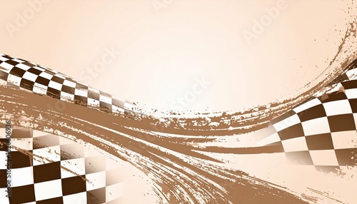 Checkered racing flag design with grunge elements - works well for marketing materials
