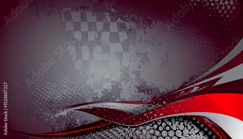Abstract racing background with checkered flag - suitable for professional presentations