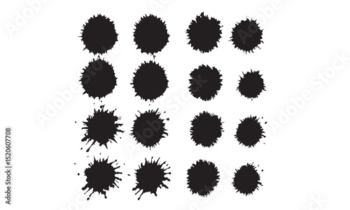 Black paint splatters