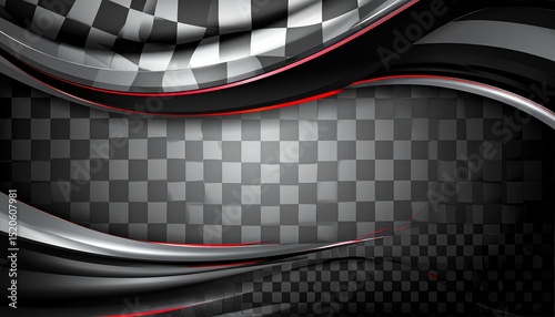 Abstract race flag background with red accent - great for digital content