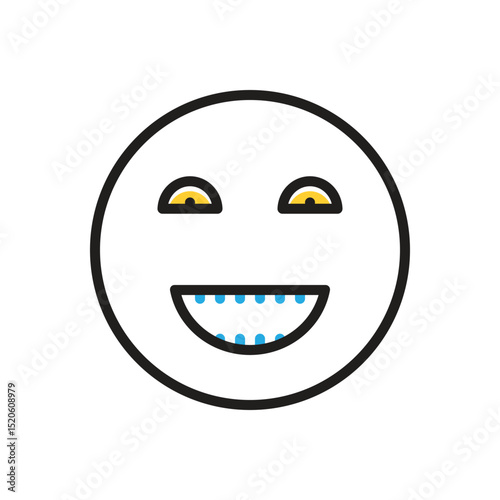Multi color icon for humor