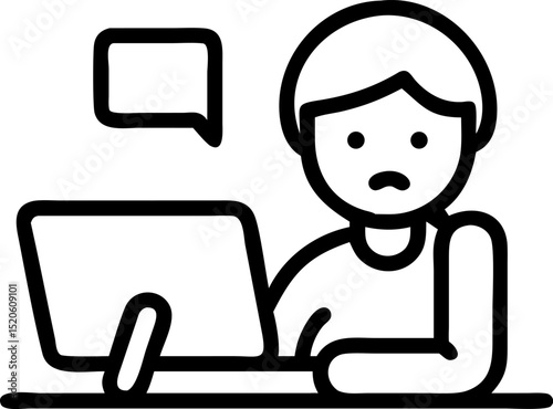 Office Worker Drowsiness A Vector Illustration Depicting Boredom Sleepiness and Lack of Motivation in a Workplace Setting Utilizing CMYK Colors and