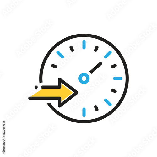 Multi color icon for speed
