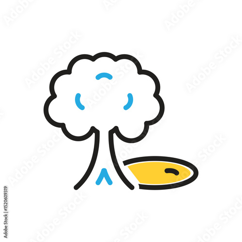 Multi color icon for shade