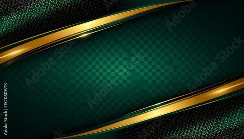 Green and gold elegant abstract design - ideal for website backgrounds
