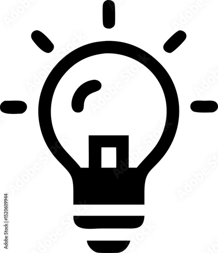 Conceptual light bulb icon design symbolizing ideas innovation and creative thinking suitable for use in various commercial projects and presentations about