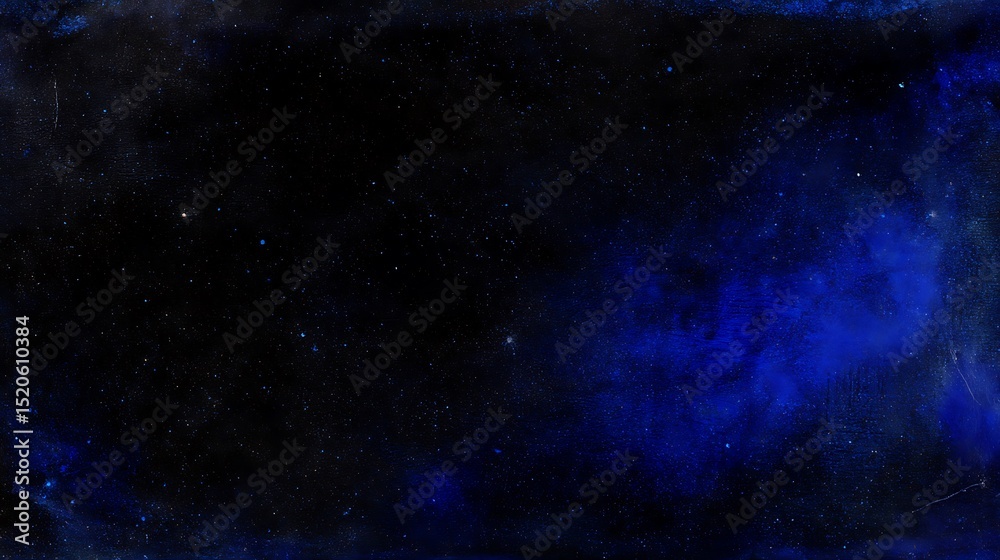 Obraz premium Deep blue cosmic sky with starlight