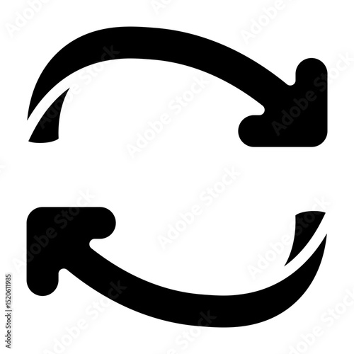 Refresh Vector Glyph Icon Design