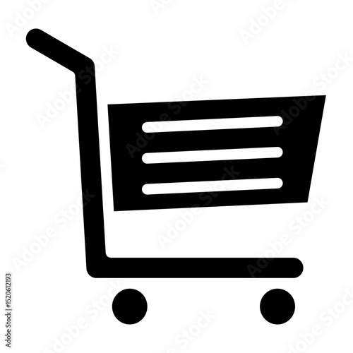 Shopping Cart Vector Glyph Icon Design