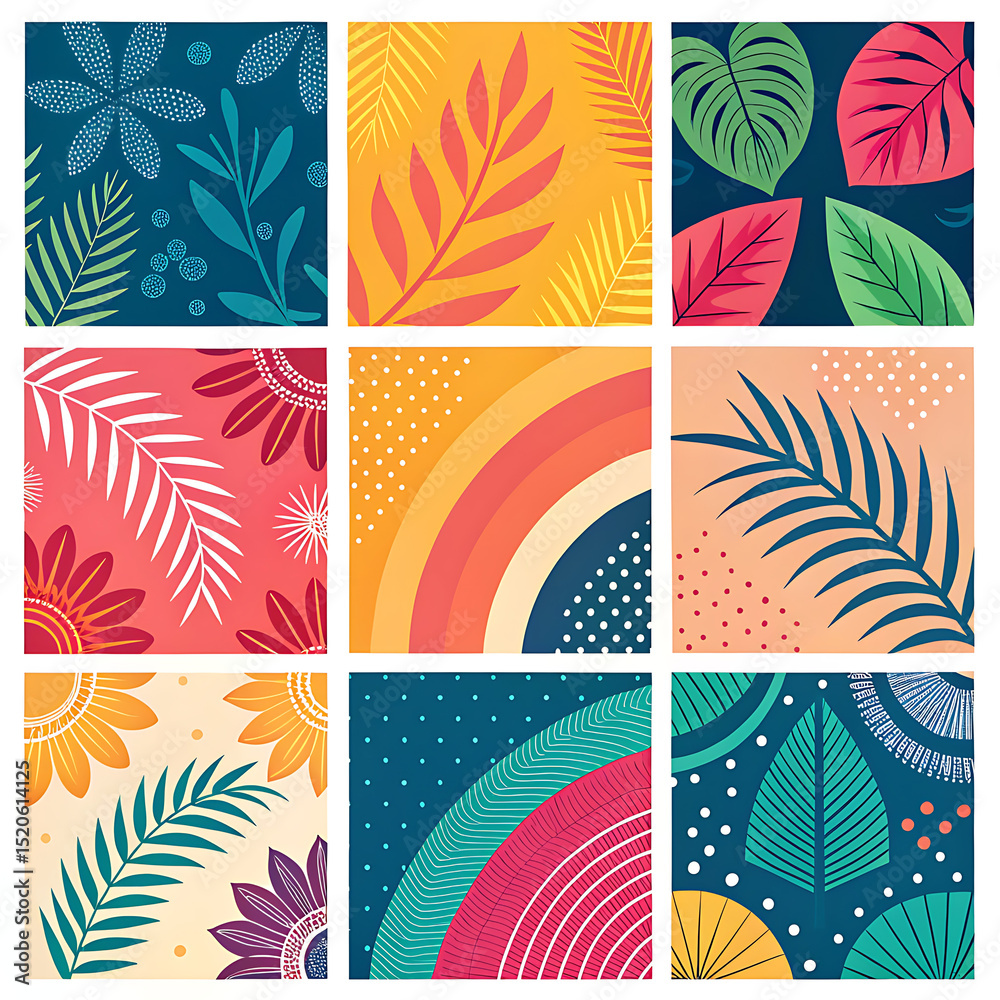 Obraz premium set of colorful abstract backgrounds