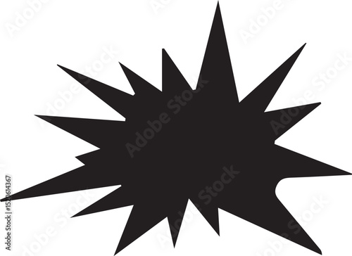 black and white star