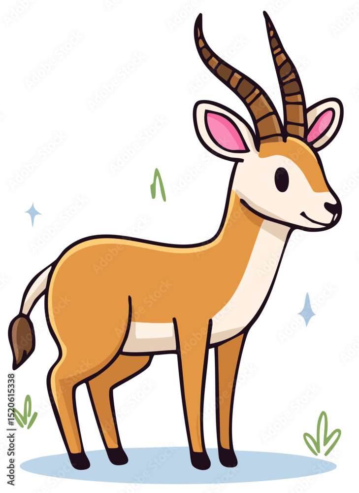 Fototapeta premium Happy Wild Animal Drawing