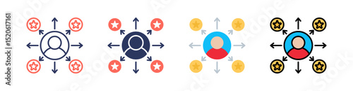 Expertise Multi Style Icon Set Vector 