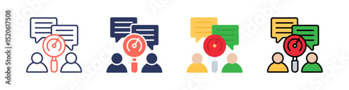 Feedback Multi Style Icon Set Vector 