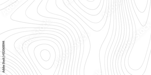 Minimalistic Detailed Terrain Relief Map  of Artistic Topographic Lines Creating Organic Wave Patterns with Contour Line Pattern for Modern Geographical background.