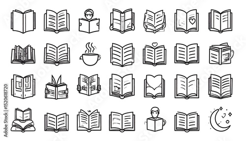 Collection of book icons