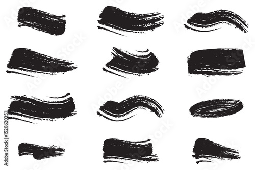 Collection of vector paint brush stroke, ink splatter, grunge line and artistic design elements. Vector brush stroke decorative grunge design banner background. eps 10